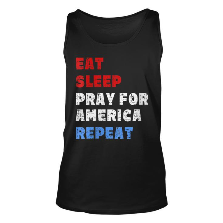 Womens Pray For America Patriotic Christian Saying 4Th Of July Meme  Unisex Tank Top