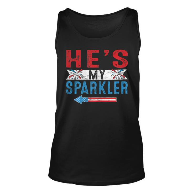 Womens Shes My Firecracker Funny 4Th July Matching Couples For Him  Unisex Tank Top