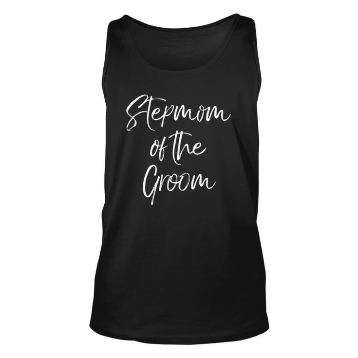 Womens Stepmom Of The Groom Family Cute Wedding Party  Unisex Tank Top