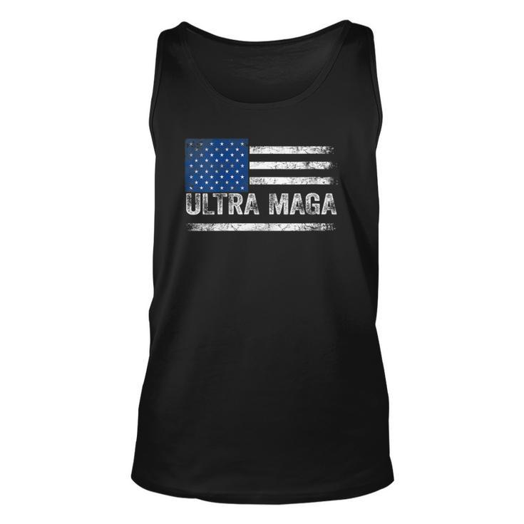 Womens Ultra Maga  Us Flag Top American Ultra Mega  Unisex Tank Top