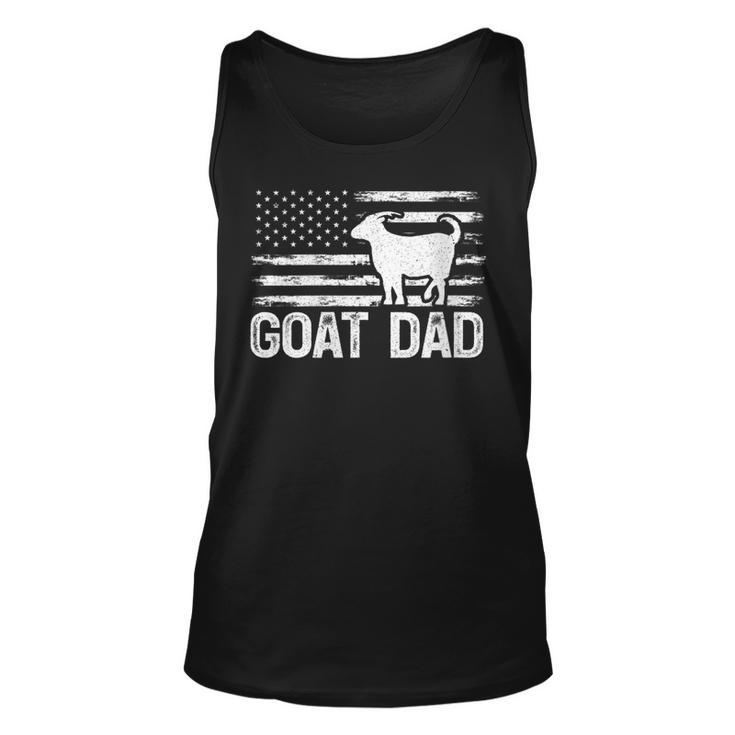 Womens Vintage Goat Dad Retro American Flag Goat 4Th Of July  Unisex Tank Top
