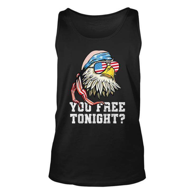 You Free Tonight Funny Bald Eagle American Flag 4Th Of July  Unisex Tank Top