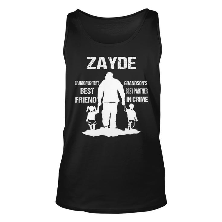 Zayde Grandpa Gift   Zayde Best Friend Best Partner In Crime Unisex Tank Top