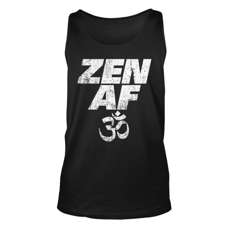 Zen Af Om Symbol Vintage Meditation Yoga Distressed  V2 Unisex Tank Top