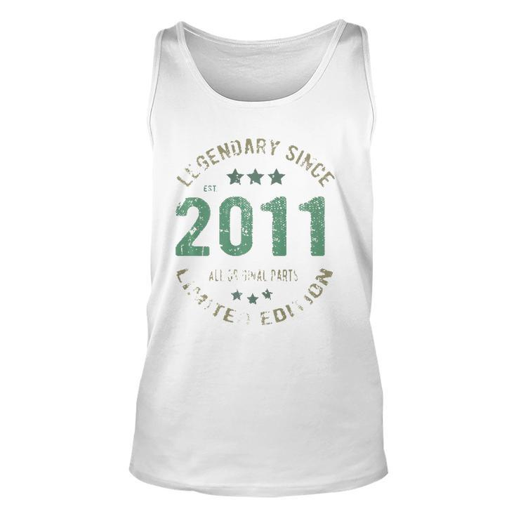 11 Years Old Bday Legendary Since 2011 Vintage 11Th Birthday Tank Top