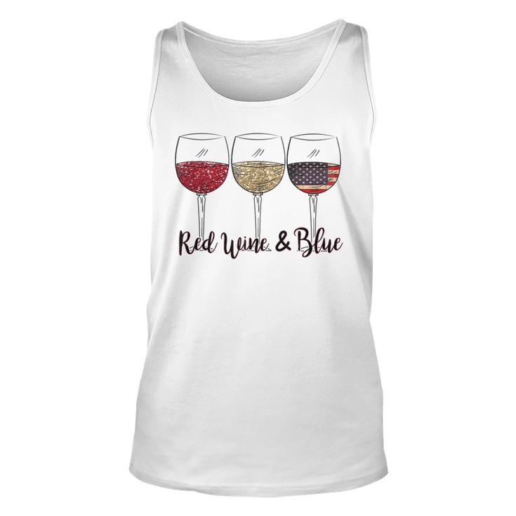 Red Wine & Blue 4Th Of July Wine Red White Blue Wine Glasses V2 Tank Top