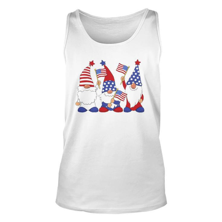 4Th Of July 2022 Patriotic Gnomes Funny American Usa Unisex Tank Top