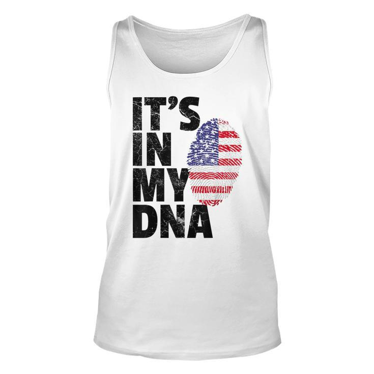 4Th Of July American Pride Its In My Dna Usa Flag Mens Dad  Unisex Tank Top
