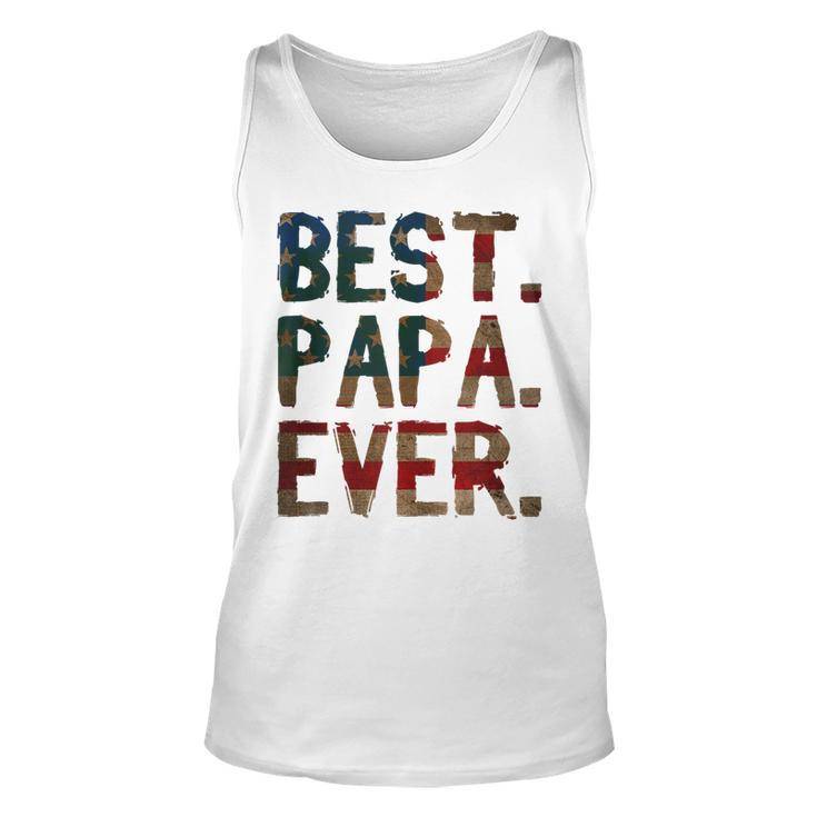 4Th Of July Fathers Day Usa Dad Gift - Best Papa Ever  Unisex Tank Top