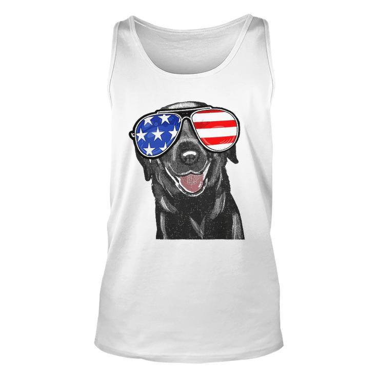 4Th Of July Funny Black Lab Dog American Love Unisex Tank Top