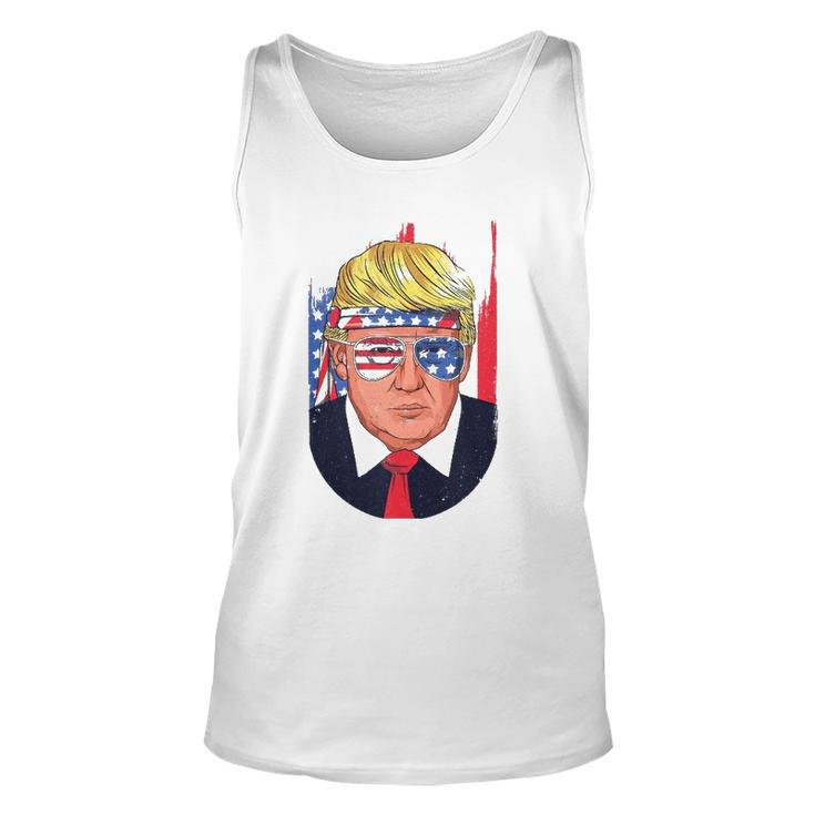 4Th Of July Usa Donald Trump Funny Patriotic American Gift  Unisex Tank Top