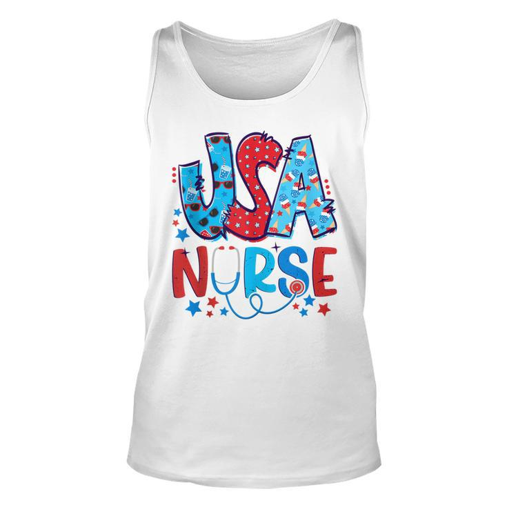 4Th Of July Usa Nursery American Nurse 2022 Patriotic Nurse  Unisex Tank Top