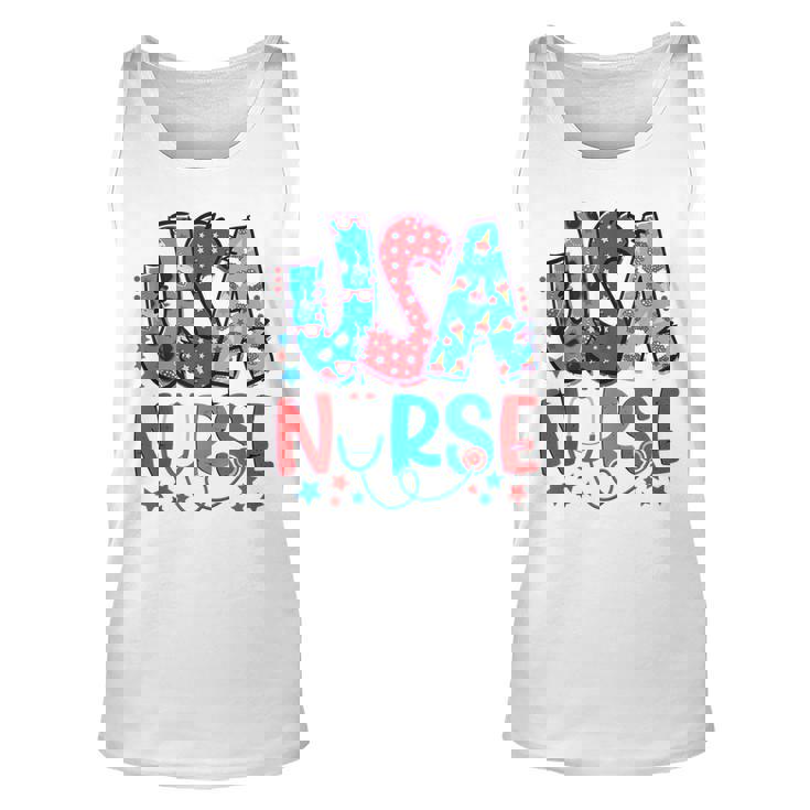 4Th Of July Usa Nursery American Nurse 2022 Patriotic Nurse  Unisex Tank Top