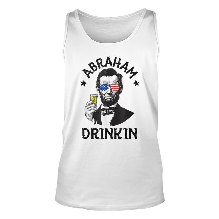 Abraham Lincoln 4Th Of July Drinking  Men Women Gift  Unisex Tank Top