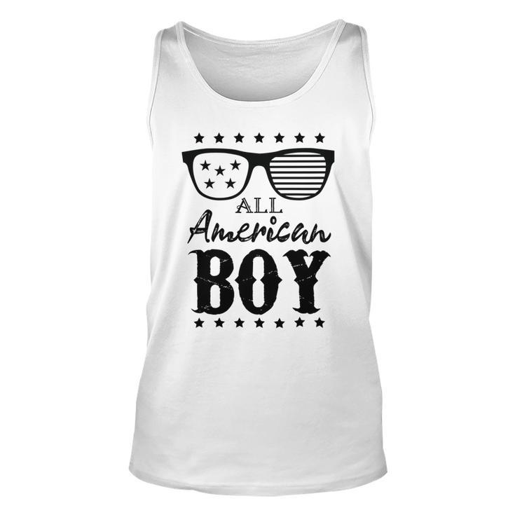 All American Boy 4Th Of July Boys Kids Sunglasses Family  Unisex Tank Top