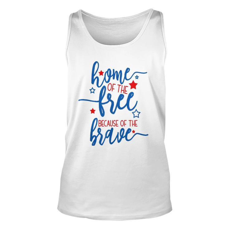 America Home Of The Free Because Of The Brave Usa Unisex Tank Top