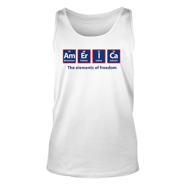 America Periodic Table Funny Patriotic Usa 4Th Of July Unisex Tank Top