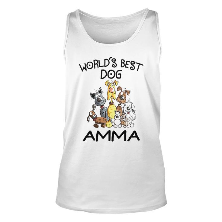 Amma Grandma Gift   Worlds Best Dog Amma Unisex Tank Top
