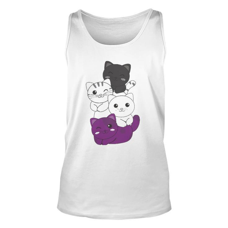 Asexual Flag Pride Lgbtq Cats Asexual Cat Unisex Tank Top