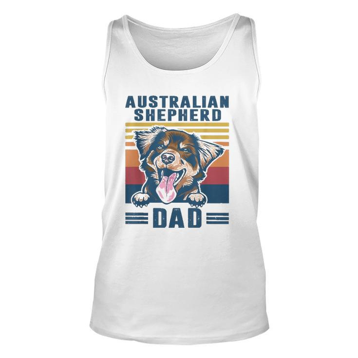 Mens Australian Shepherd Dad Father Retro Australian Shepherd Tank Top