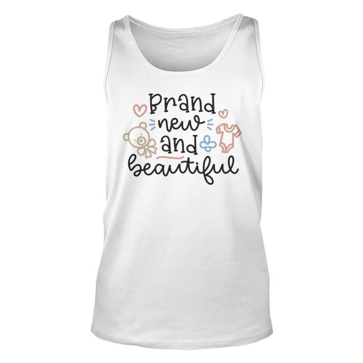 Baby Shower Text Design Brand New And Beautiful Unisex Tank Top