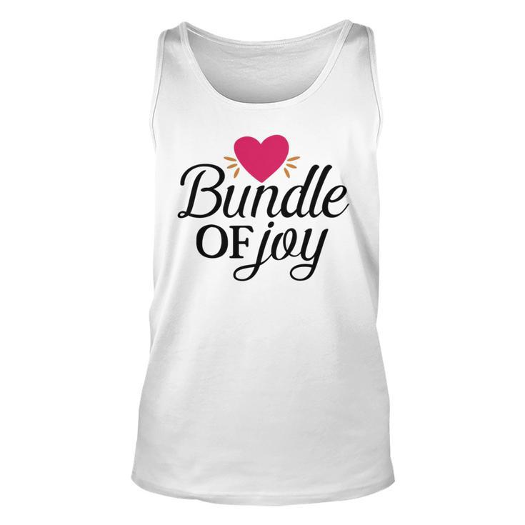 Baby Shower Text Design Bundle Of Joy Heart Unisex Tank Top