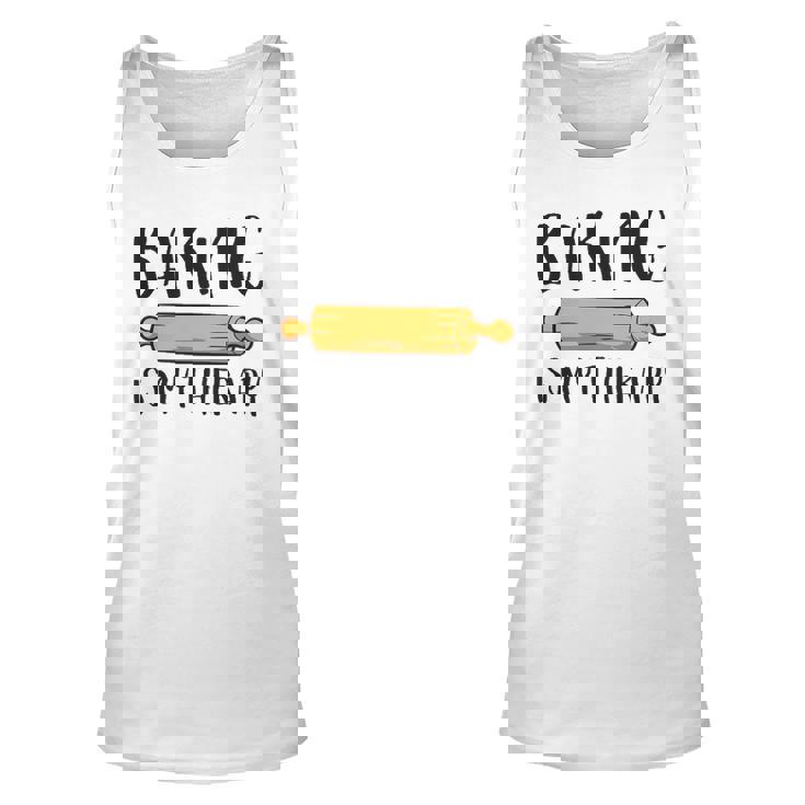 Baking Is My Therapy Funny Cookie Baking Baker Unisex Tank Top