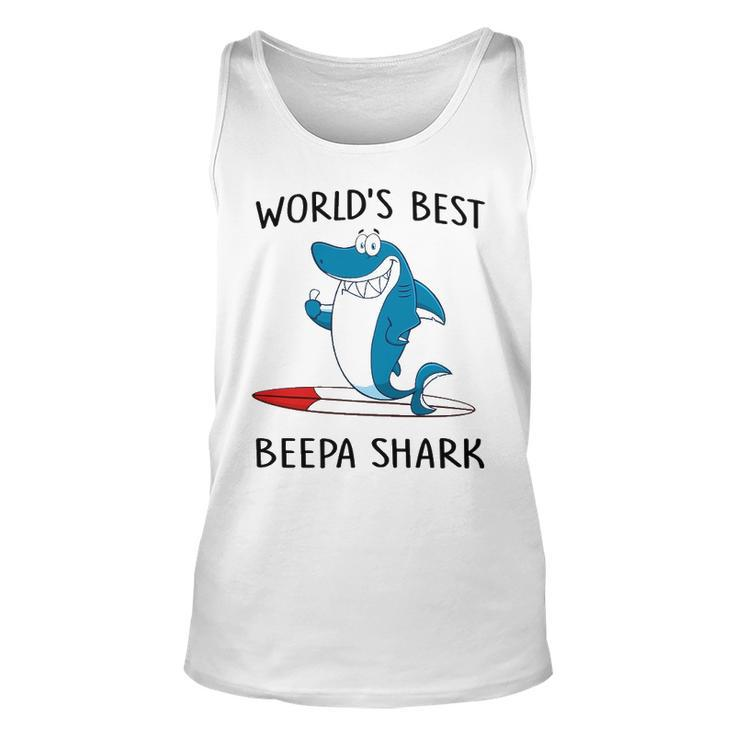 Beepa Grandpa Gift   Worlds Best Beepa Shark Unisex Tank Top