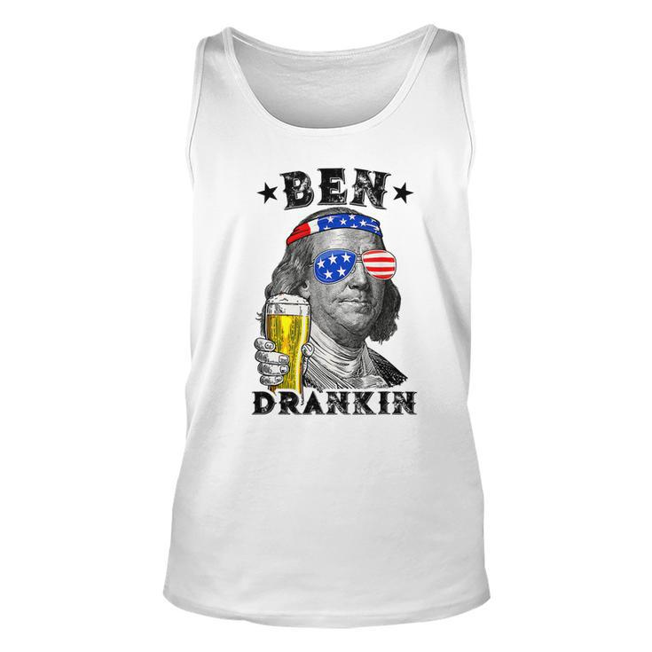 Ben Drankin Benjamin Funny Drink Beer 4Th Of July   Unisex Tank Top
