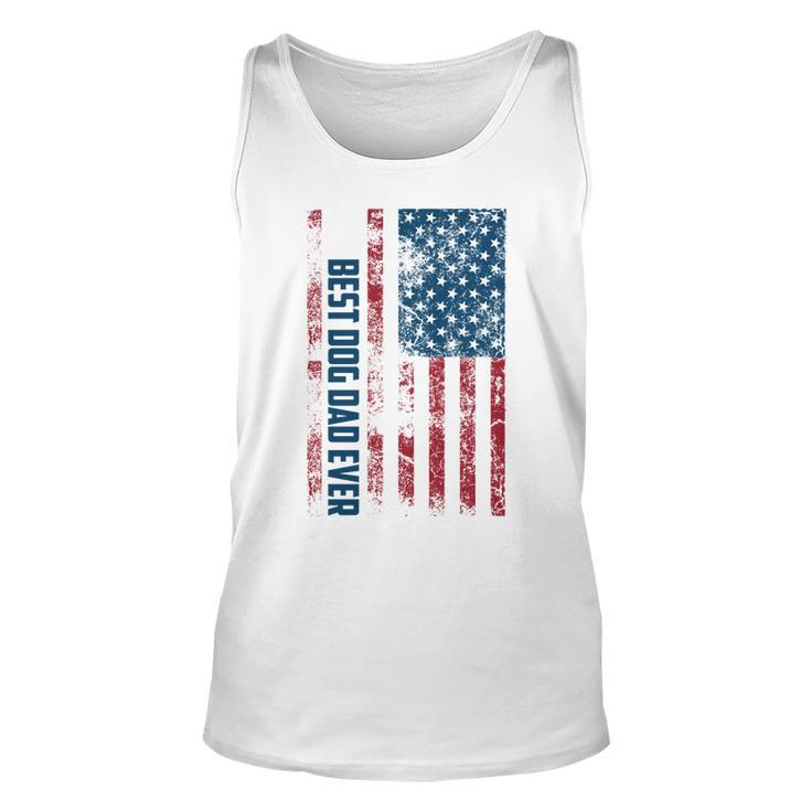 Best Dog Dad Ever | Cute Fathers Day Funny 4Th Of July Gift   Unisex Tank Top