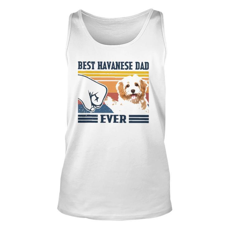 Best Havanese Dad Ever  Vintage Father Day Christmas Unisex Tank Top