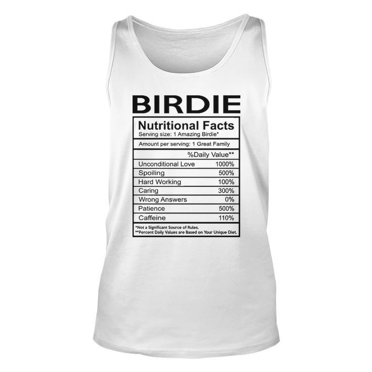 Birdie Grandma Gift   Birdie Nutritional Facts Unisex Tank Top