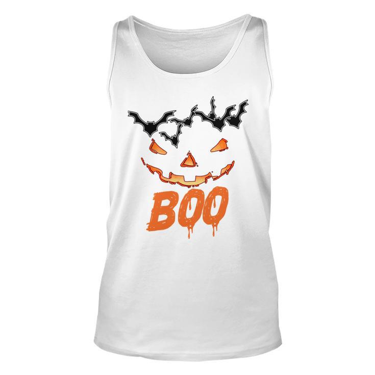 Boo Scary Pumpkin Face Unisex Tank Top