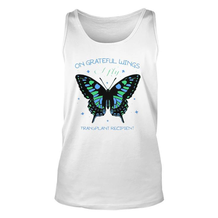 Butterfly On Grateful Wings I Fly Transplant Recipient Unisex Tank Top