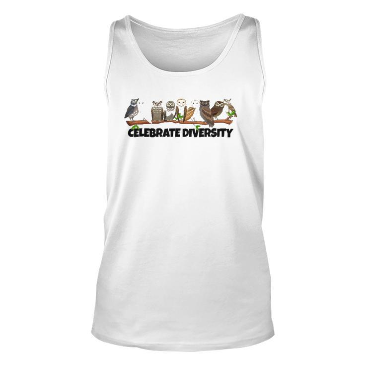 Celebrate Diversity Clothing Type Of Owls Apparel Owl Lovers Tank Top