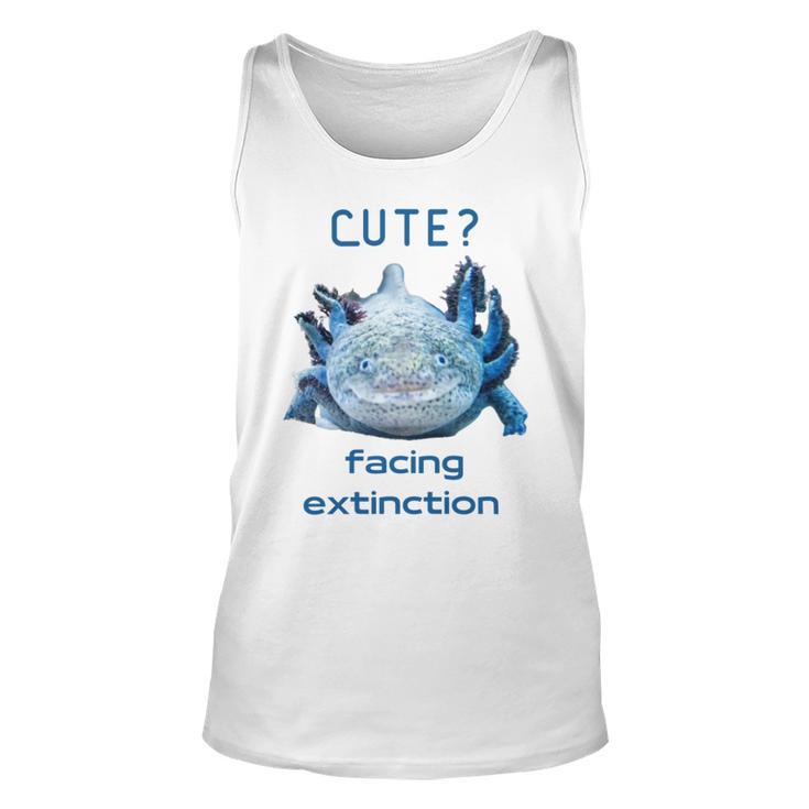 Cute Axolotl Facing Extinction Unisex Tank Top