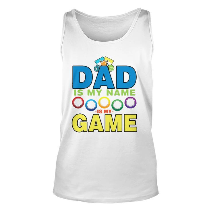 Dad Lucky Bingo Player Dadfathers Day Funny Unisex Tank Top