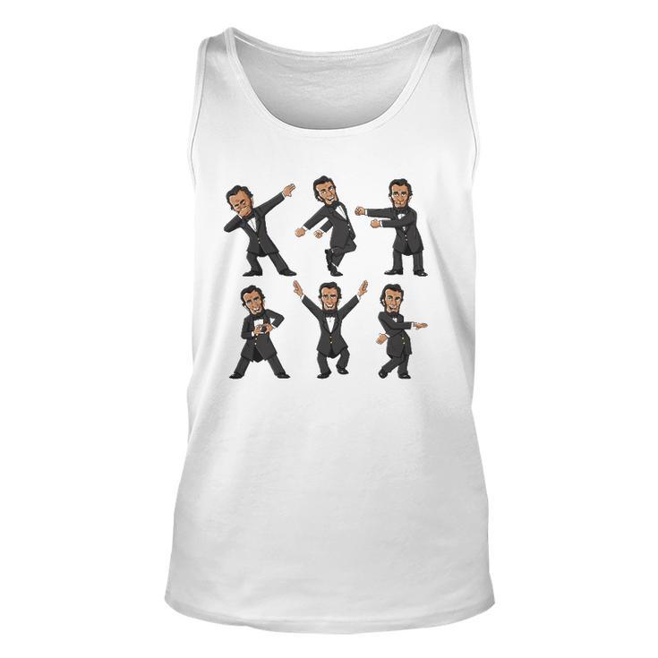 Dancing Abraham Lincoln 4Th Of July Boys Girls Kids Unisex Tank Top