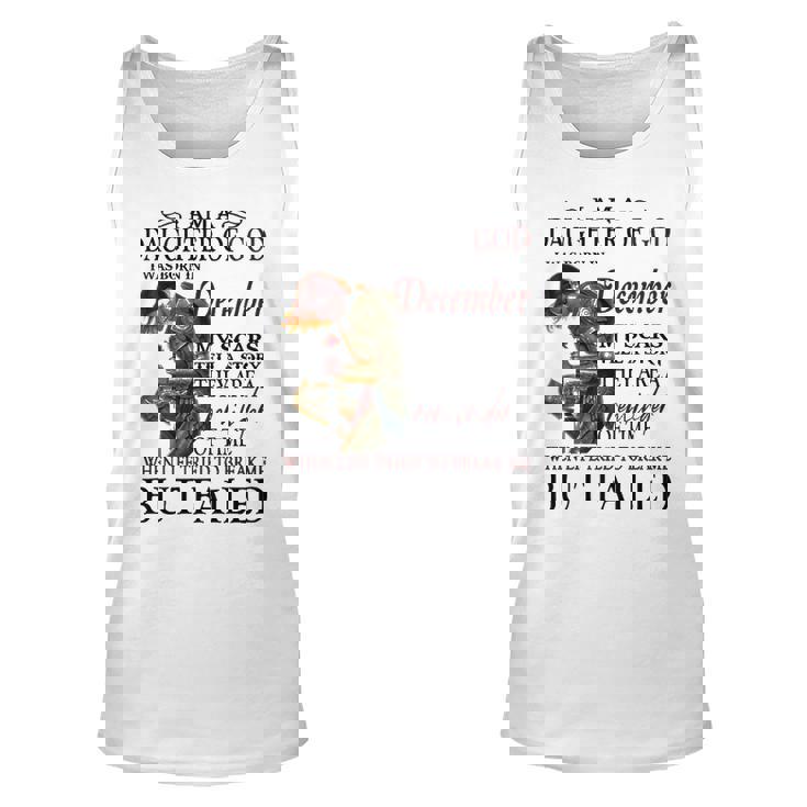 December Girl Gift   December Girl I Am A Daughter Of God Unisex Tank Top