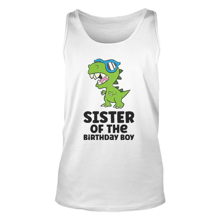 Dinosaur Birthday Sister Of The Birthday Boy Unisex Tank Top