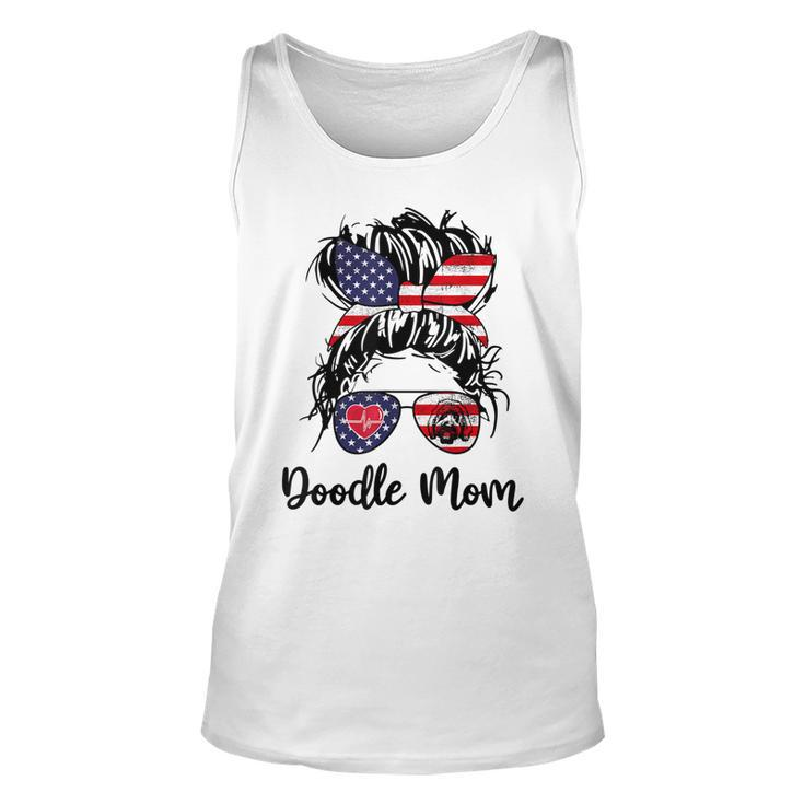 Doodle Mom Happy 4Th Of July American Flag Day  Unisex Tank Top