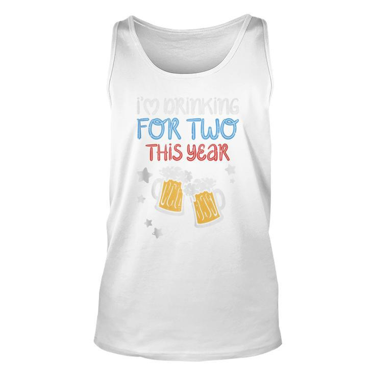 Drinking For Two 4Th Of July Pregnancy Announcement Dad Men Unisex Tank Top