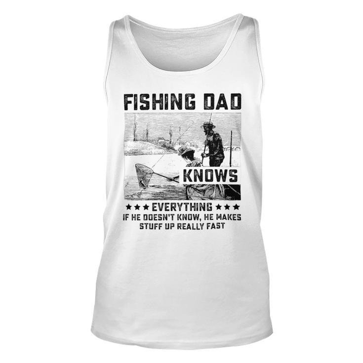 Fishing Dad Knows Everything Old Man Unisex Tank Top