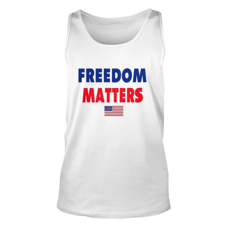 Freedom Matters American Flag Patriotic Unisex Tank Top