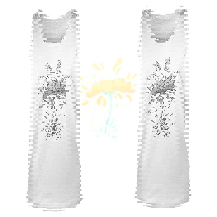 Frog On Flowers Nature Flower Leaves Petals Unisex Tank Top