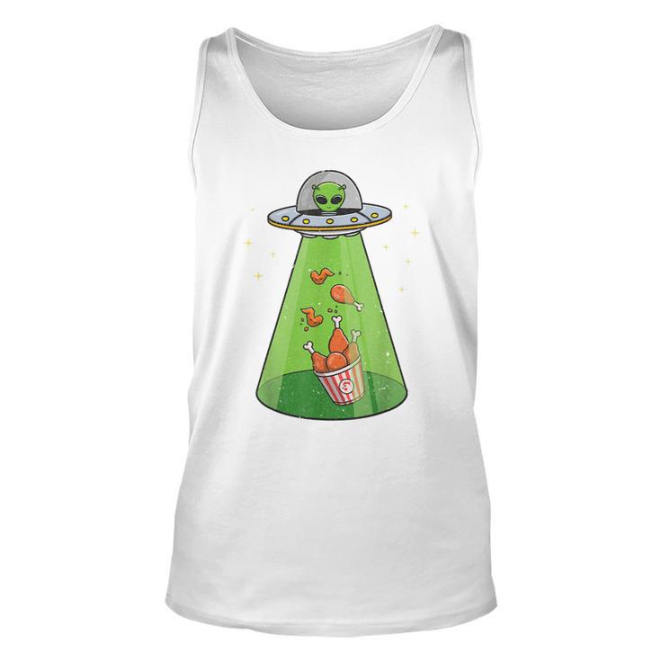 Funny Alien  Ufo Abduction Fried Chicken Aliens Lover  V2 Unisex Tank Top