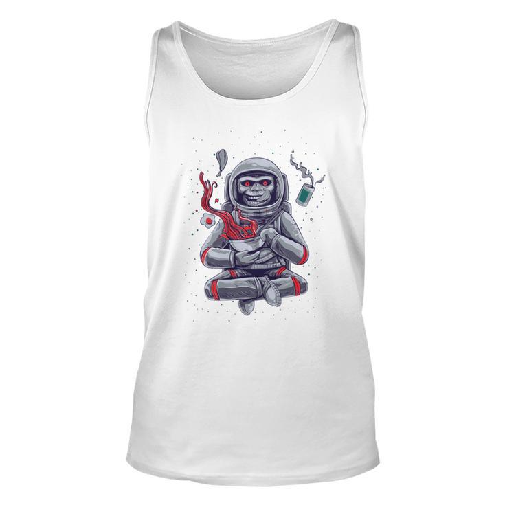 Funny Astronaut Monkey Ramen V2 Unisex Tank Top