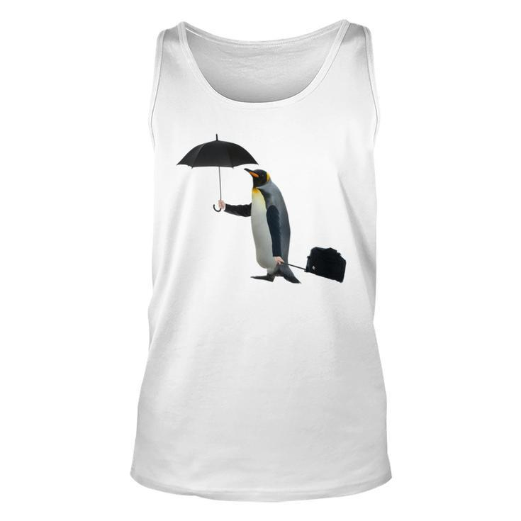 Funny Business Penguin Birds With Human Hands Unisex Tank Top