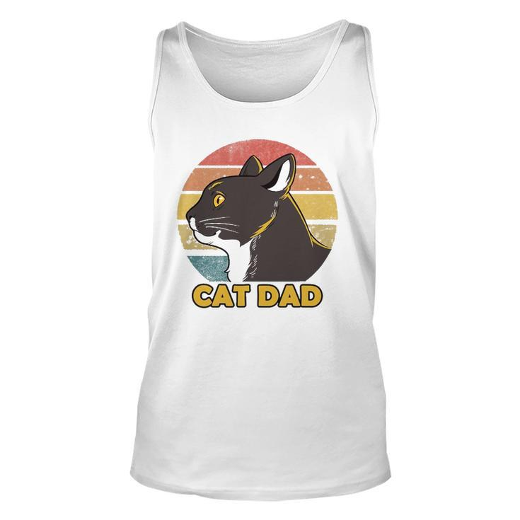 Funny Cat Dad Fathers Day Unisex Tank Top