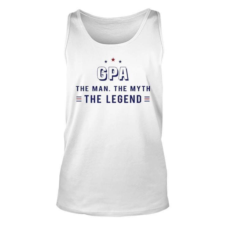 G Pa Grandpa Gift   G Pa The Man The Myth The Legend V4 Unisex Tank Top